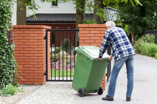 Expedited waste collection vehicle arriving to correct a missed service